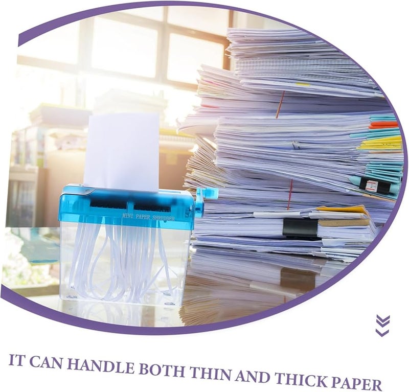 Portable Manual Paper Shredder Hand Crank Desktop For Home Office Lightweight - Image 4